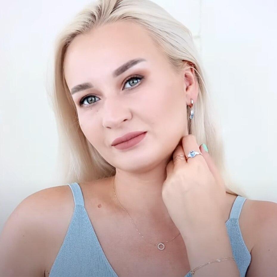 Обручальные кольца из стерлингового серебра 925 пробы, драгоценный камень, синий топаз, розовое золото, для женщин, роскошные элегантные ювелирные изделия, необычные аксессуары