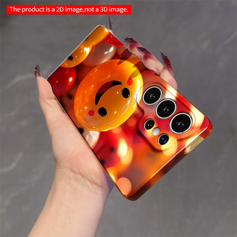 2DFlat Samsung phone case Smiley Face Balloons Phone Case Applicable to Galaxy S22 S23 S24 S25ULTRA S26 A12 A13 A14 A15 A16