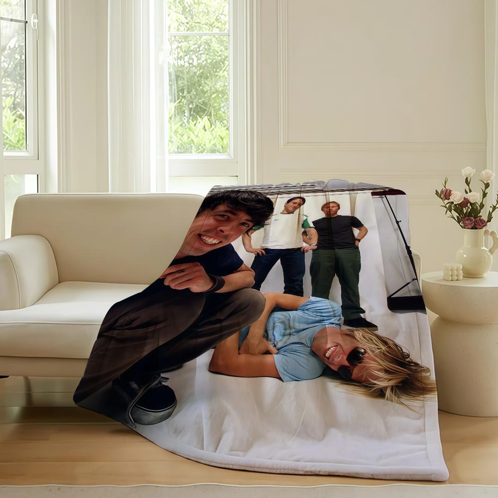 Rock band F-Foo F-Fighters Blanket For Sofa Office Bed Plane Travel Sleep Read Relax Camping Soft And Warm
