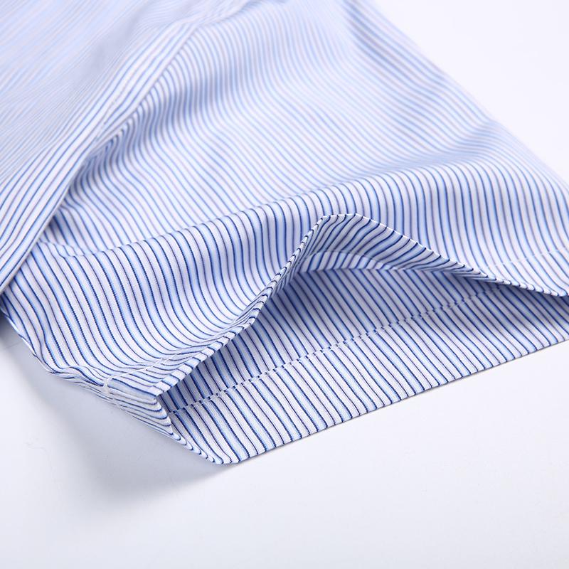 Мужская повседневная рубашка стандартной посадки с длинным рукавом и передним карманом для деловой офисной работы, полосатая мужская рубашка