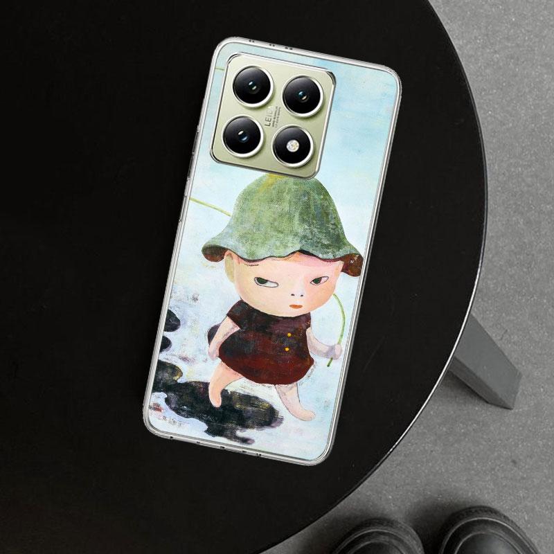 Чехол для телефона Y-Yoshitomo Nara для Xiaomi Redmi Note 15 14 13 12 11 Pro Plus 14S 12S 11S 11T 11E 10S 10 Персонализированные Fundas Red