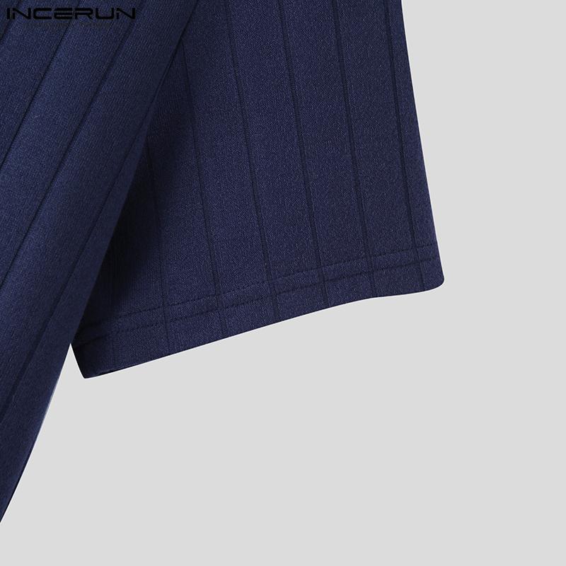 INCERUN Лето-весна, однотонные мужские тонкие топы