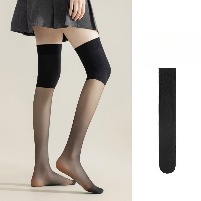 Весенняя, осенняя и зимняя защита коленей, кондиционированные шелковые чулки, длинные чулки, шелковые чулки с переплетением, устойчивые к зацепкам, чулки выше колена