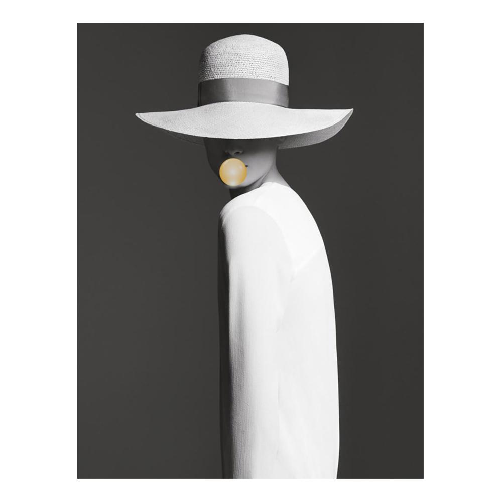 Модный постер с пузырьками, женщина в шляпе, скандинавский портрет, холст, картина, домашний декор, настенное искусство, 3 шт., поп-картины для украшения гостиной