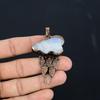Rainbow Moonstone Pendant Gemstone Jewelry, Copper Electroformed Pendant, Handmade Beautiful Jewelry Pendant