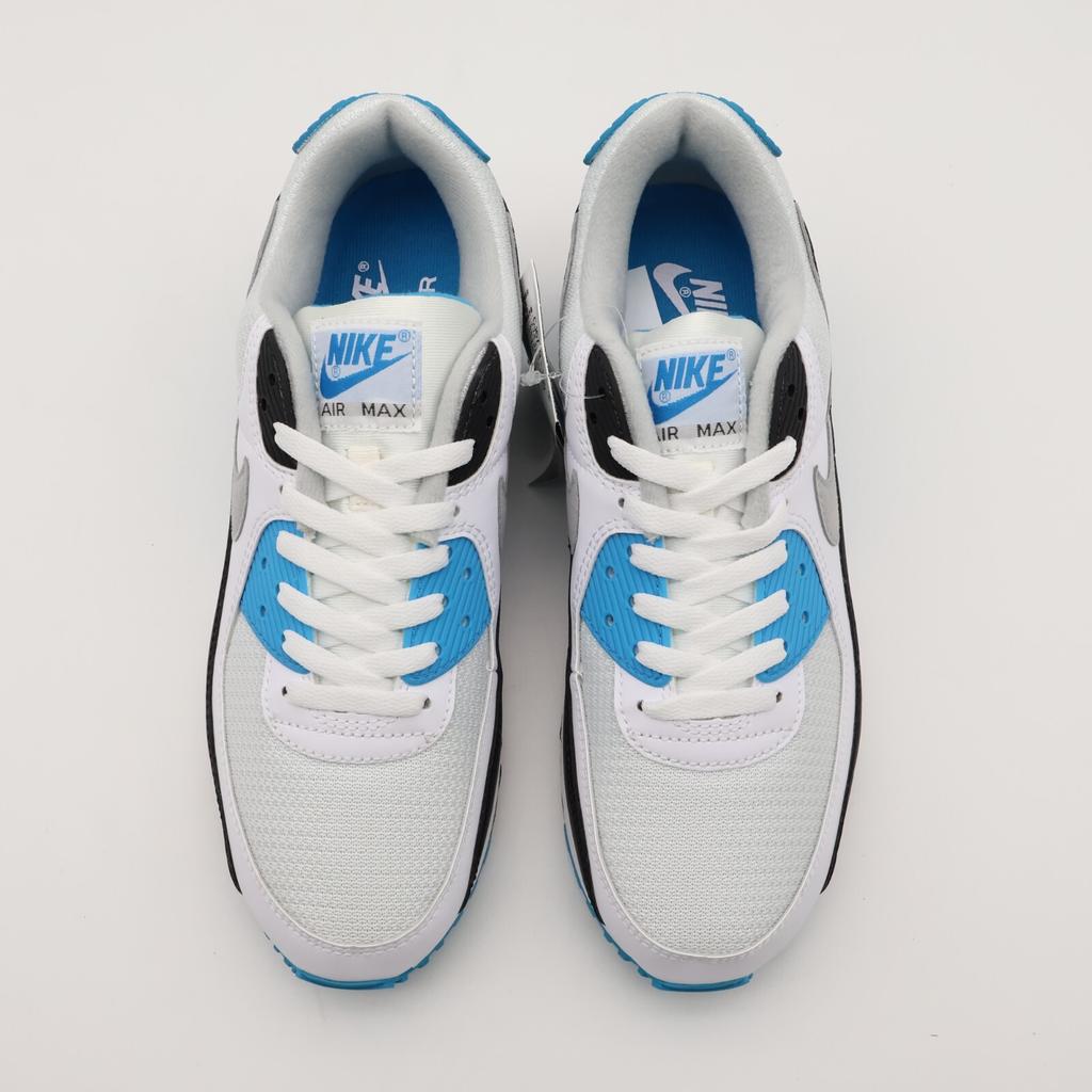 CJ6779-100 Nike Air Max 90 Лазурно-синий Черный Белый Серый Туман Циан Небесный (Мужской)