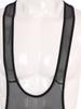 Men's Suspender Wrestling Singlet Leotard Bodysuit Jockstrap One Piece Deep U Neck Jumpsuit