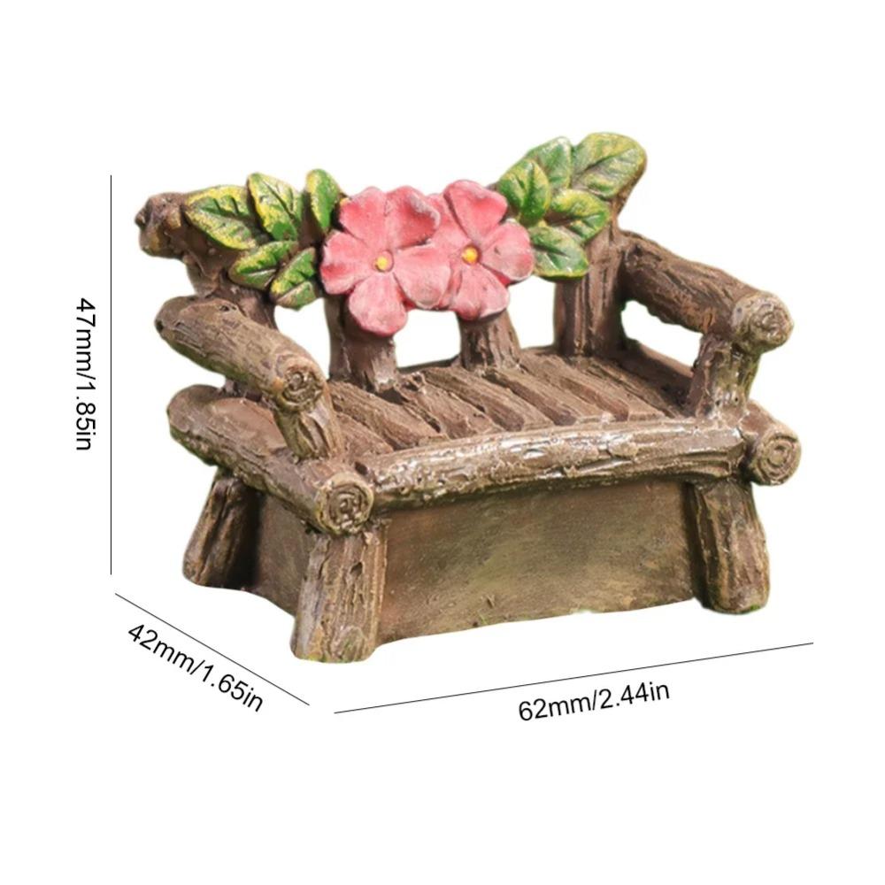 Fairy Garden Kit Resin Miniature Fairy House Chair Kit Micro Landscape Ornaments for Fairy Garden Miniature Moss Landscape DIY