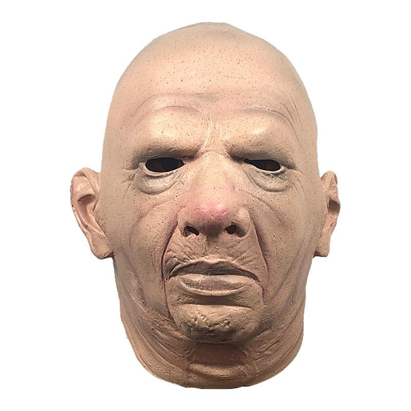 Уморительная латексная маска лысого старика для веселых костюмированных вечеринок и мероприятий на Хэллоуин