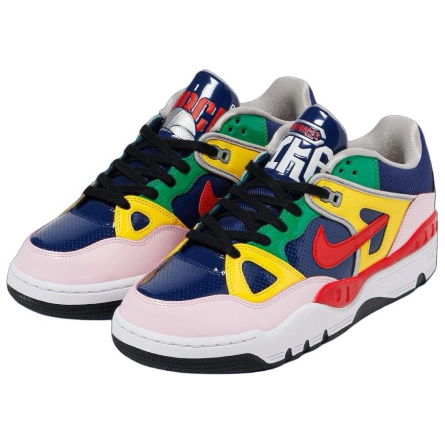 Nigo x Nike Air Force 3 Low SP Blue Void Унисекс Кроссовки Разноцветный Университетский-красный Тур-желтый HQ1458-400