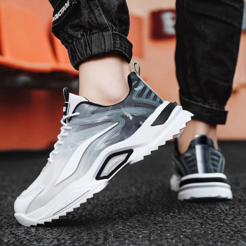 Fashion Men Sneakers Platform Lace Up Mesh Breathable Casual Shoes Outdoor Hiking Running Sports Shoes for Men Zapatillas Hombre