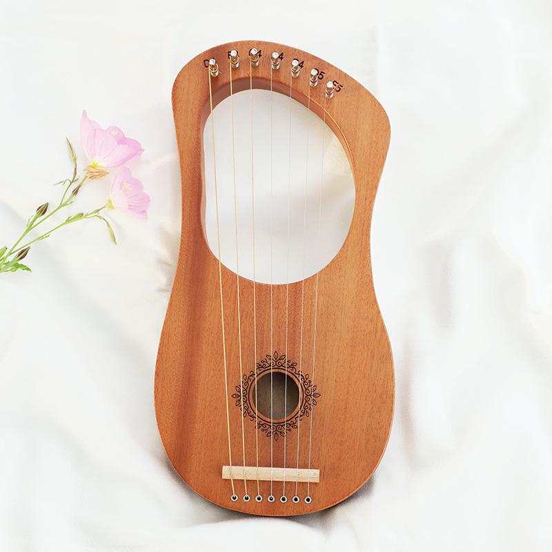 16 Strings Lyre Harp 19 7 Strings Mahogany Wood Portable Harp With Bag Piano Musical Instrument With Spare Strings