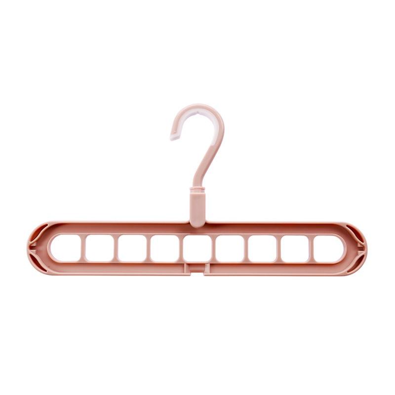 Multi-function 9 Holes Sliding Hanger Anti-wind Homehold Plain Clothes Storage Sliding Clothes Rack