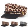 Fashion Personality Leopard Print Beret Cap Women and Men Cotton Navy Hat Outdoor Leisure Sports Hats Travel Caps