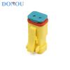 The domestic AT06-2S-R120YEL Amphenol type automotive connector with a 2-hole yellow plug is suitable for excavator parts