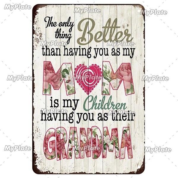 Vintage To My Mom Metal Sign Love Tin Sign Decoration Plaque Home Wall Decor Bar Sign Home Decor Poster Drop Shipping