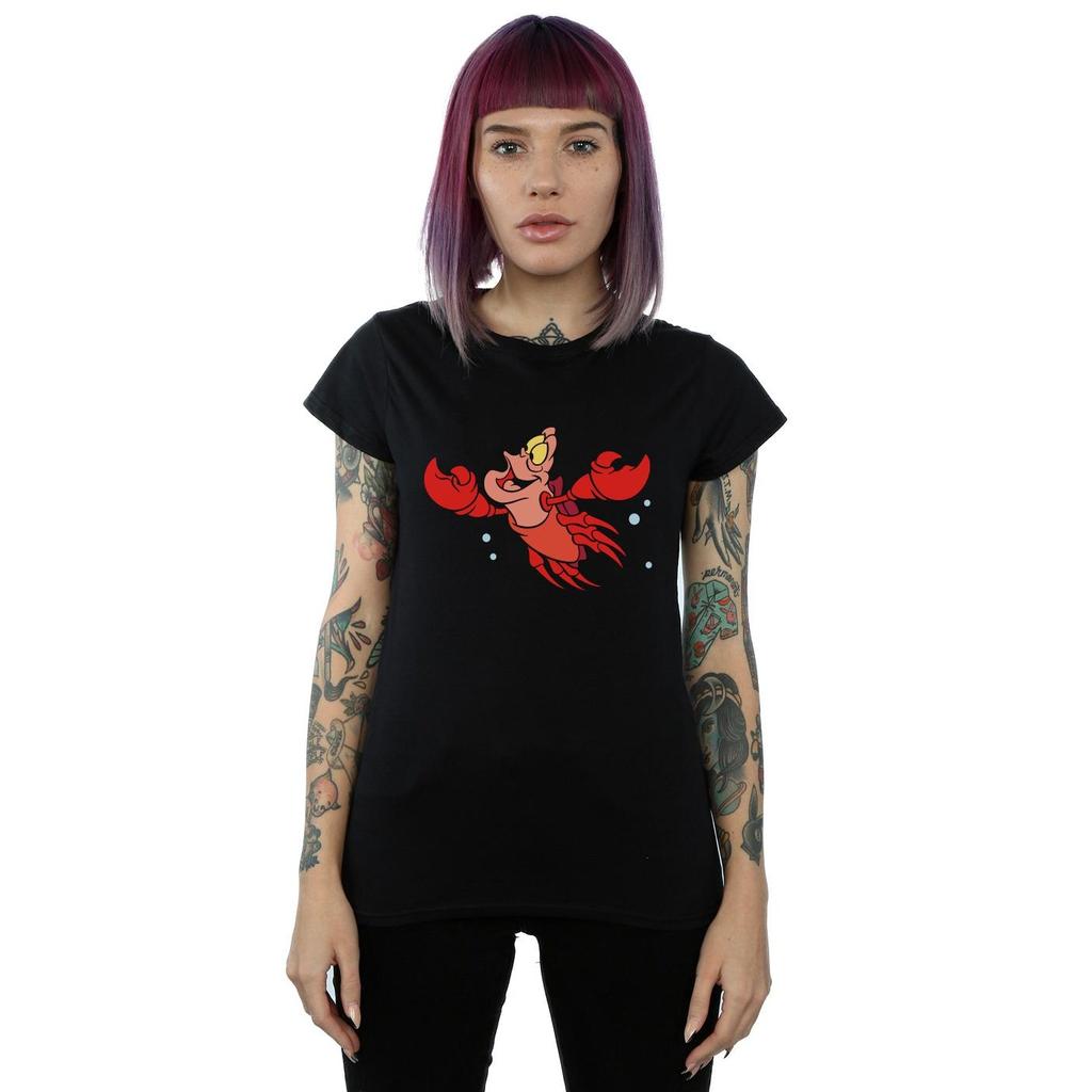 Disney Womens/Ladies The Little Mermaid Sebastian Bubbles Cotton T-Shirt