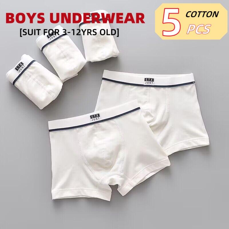 5 шт./лот, нижнее белье для мальчиков, детские шорты-боксеры, хлопковые трусы для мальчиков, размеры 100-160