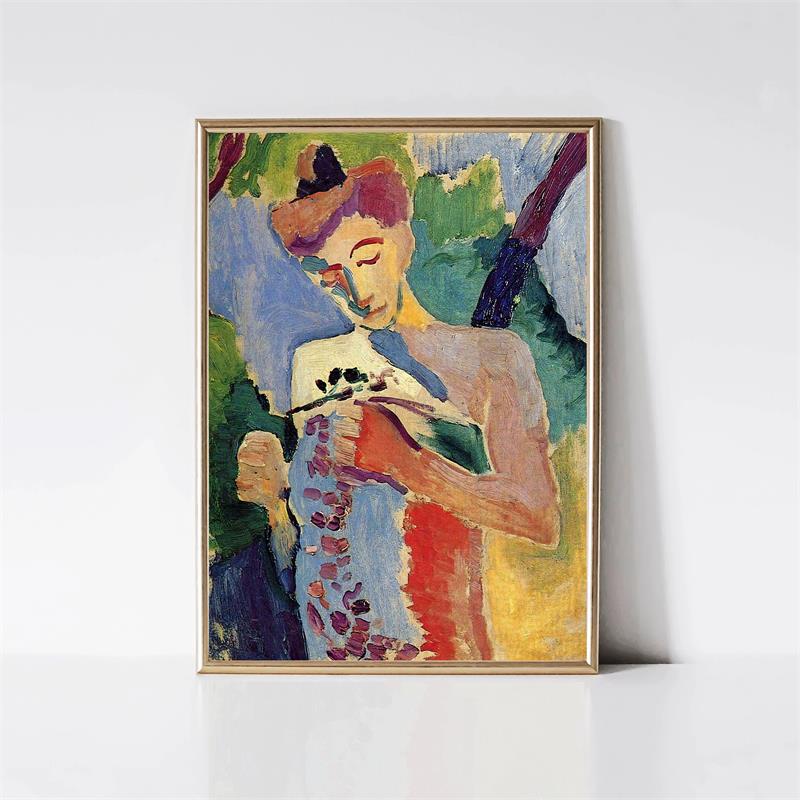 Анри Матисс Классические Работы Цветной Пейзаж Постер Портрет Женщины Кошка Цветок Печать на Холсте Настенное Искусство для Комнаты Домашний Декор