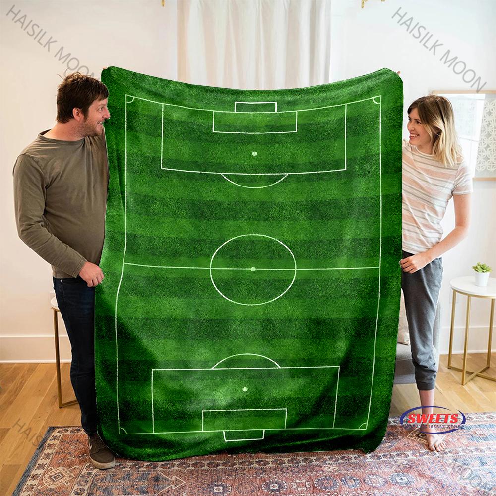 6 Sizes Football Stadium Sports Themed Print Blanket Children's Room Living Room Sofa Personalized Decorative Shawl Blanket Gift