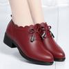 Spring Autumn Women's Fashion Pumps Shoes Woman Soft Leather Wedge Casual Single Shoes Mother High Heels Shoes