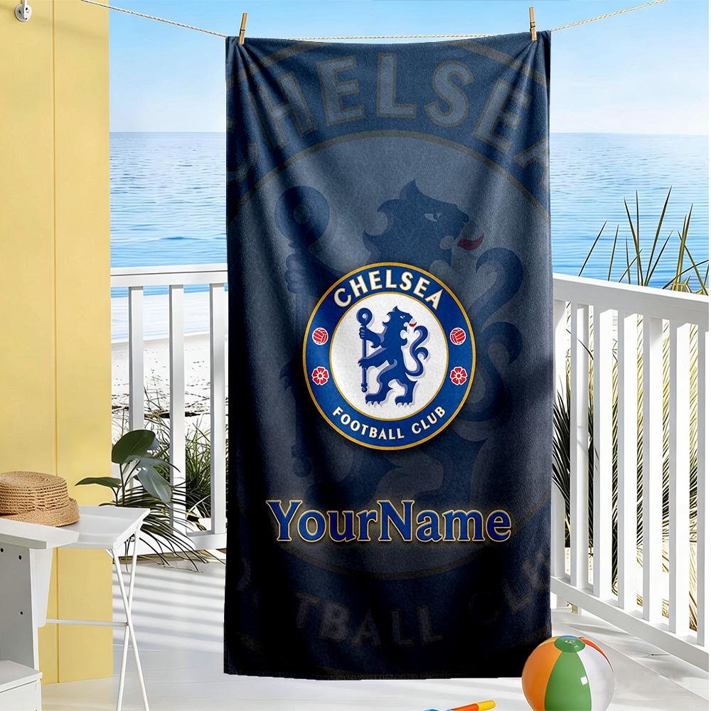 Chelsea Customizable Name Beach Towel High Absorbency & Quick-Dry