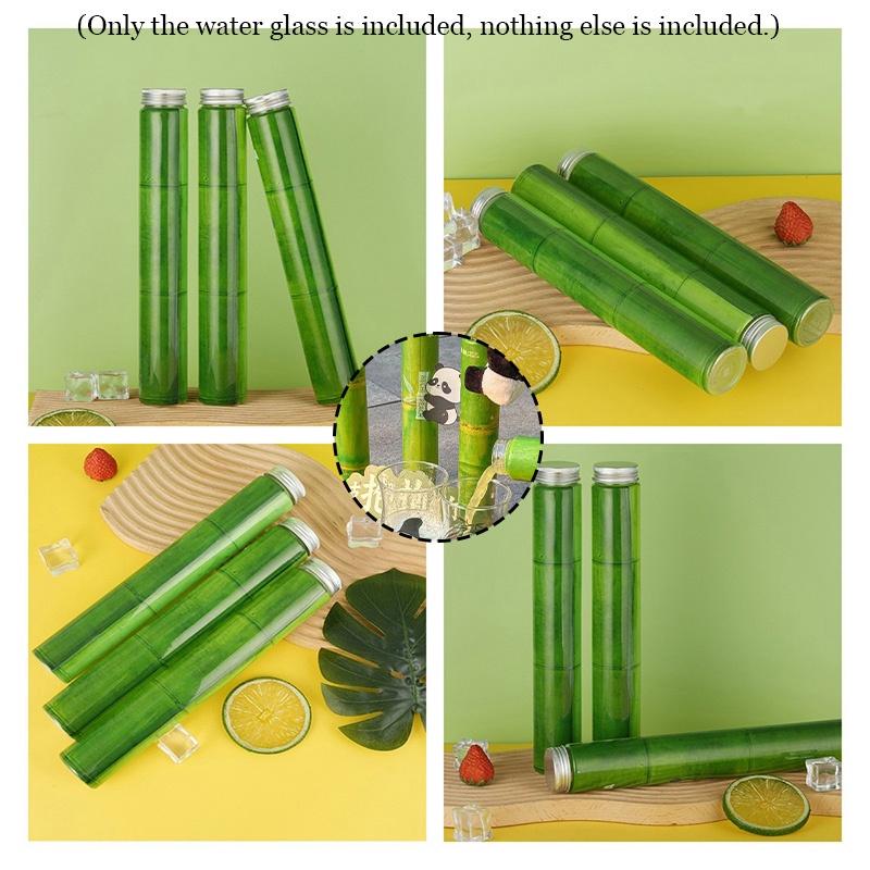 400 мл ПЭТ Пластиковый Тамблер с Дизайном Бамбука для Занятий Спортом на Открытом Воздухе и Напитков