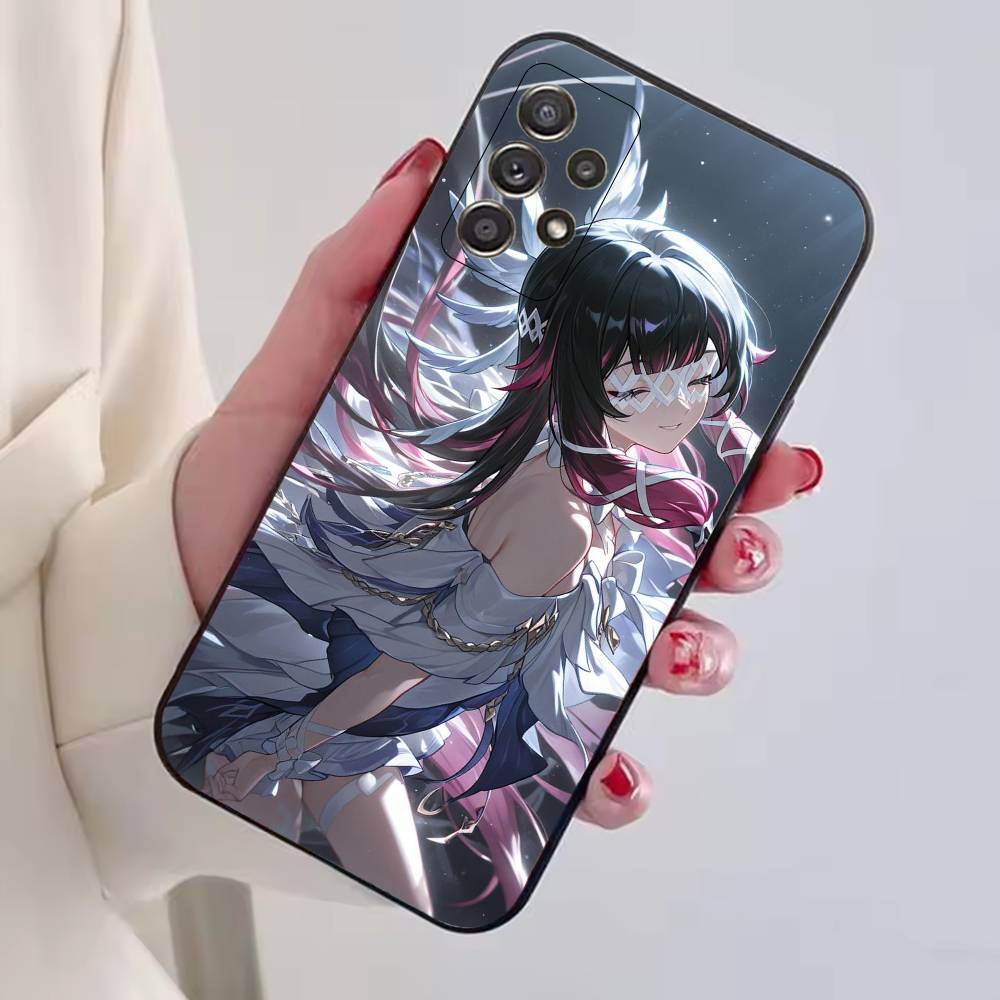 Чехол для телефона Genshin Impact Дамселетт Коломбина Для Samsung S25,S24,S21,S22,S23,S30,Ultra,S20,Plus,Fe, Мягкий силиконовый Черный чехол
