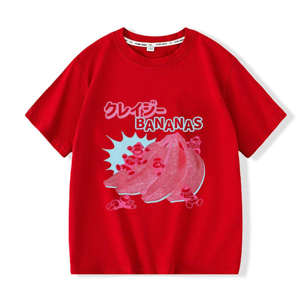Donkey Kong Bananza Kids Tees Cartoon Print 100Cotton Anime T-shirt Kawaii Tops Girls and Boys Short Sleeve Casual T Shirt Children Summer Clothes