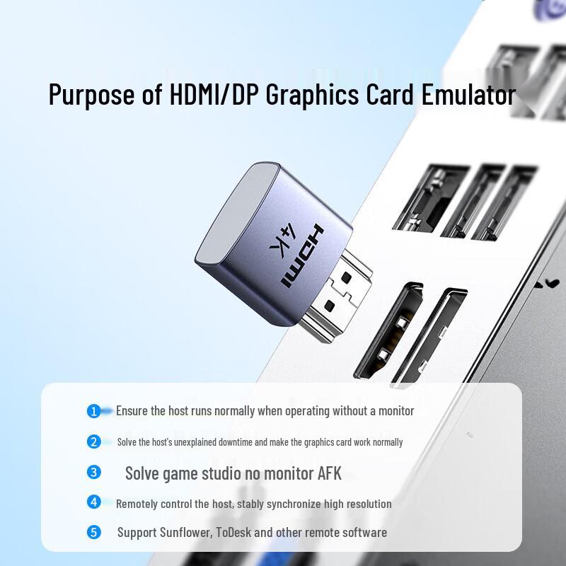 Ugreen Эмулятор виртуального дисплея 4K HDMI