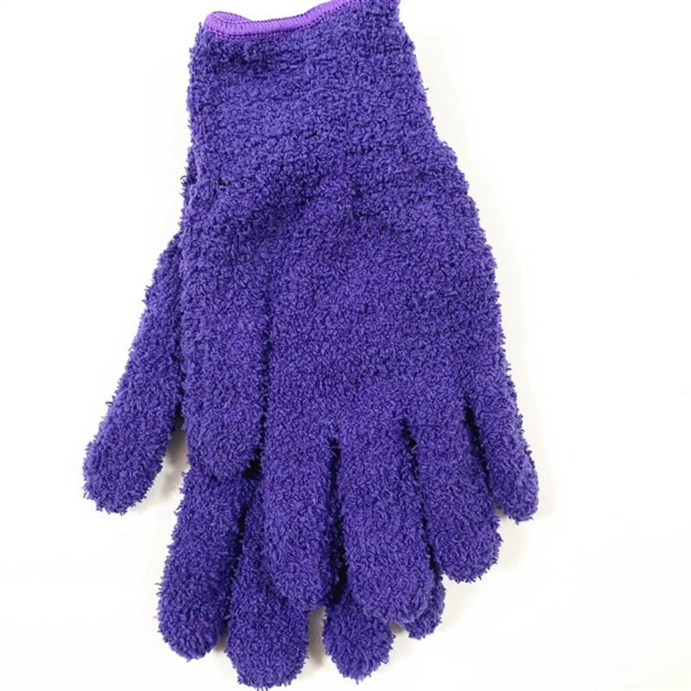 1 Pair Comfortable Microfiber Cleaning Gloves Super Soft Household Gloves  House Cleaning