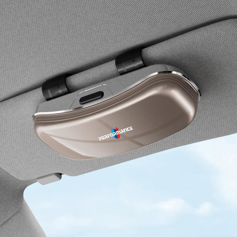 CXVA5 Car Stickers Car Sun Visor Sunglasses Case Glasses Holder For BMW Performance F30 F10 E90 F20 E46 X6 Car Accessories Glasses Box