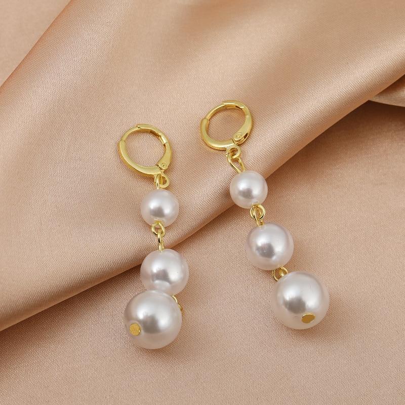 Новинка 2021 года, серьги с длинными кисточками, красные, белые жемчужные шарики для женщин, элегантные корейские серьги, ювелирные изделия для свадебной вечеринки, Прямая доставка