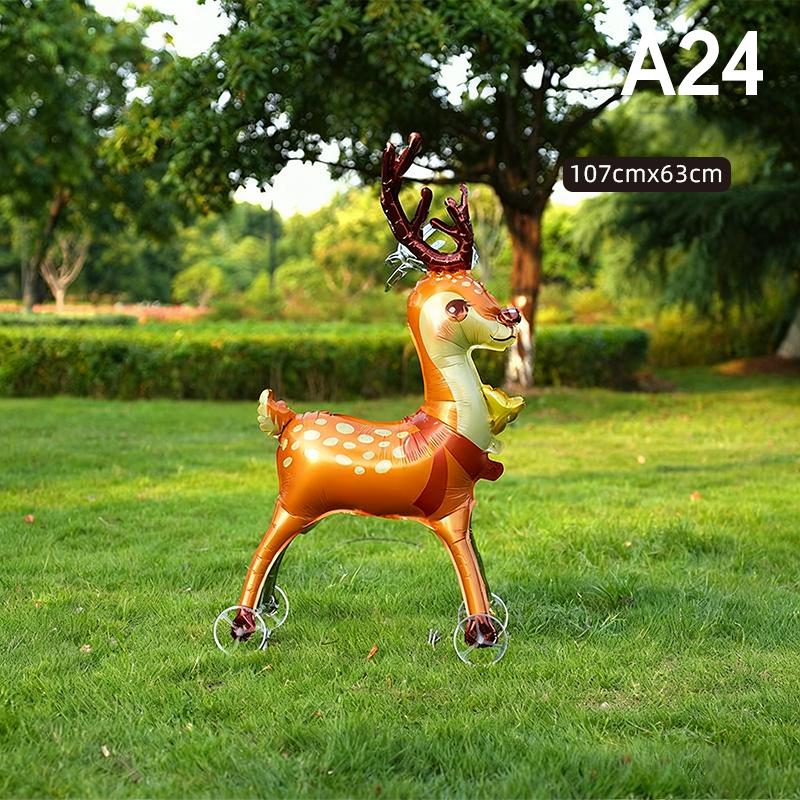 4D Мультяшные Фольгированные Шары Слон Стоячий Ходячий Шарик с Колесом для Украшения Детской Вечеринки по случаю Дня Рождения, Детского Праздника