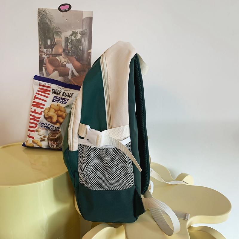 Рюкзак Студентка Повседневная школьная сумка Цветной контрастный рюкзак