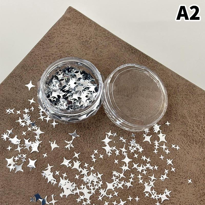 1Box Nail Glitter Star Shape Sequins Sparkly Flakes Paillette Nail Art Charms Decorations Diy Slices Accessories