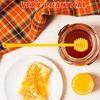2Pcs Honey Mixing Stirrer Plastic Dipper Smooth Honey Comb Stick Spoon Grooved Honey Wand for Collecting Dispensing Drizzling Jam