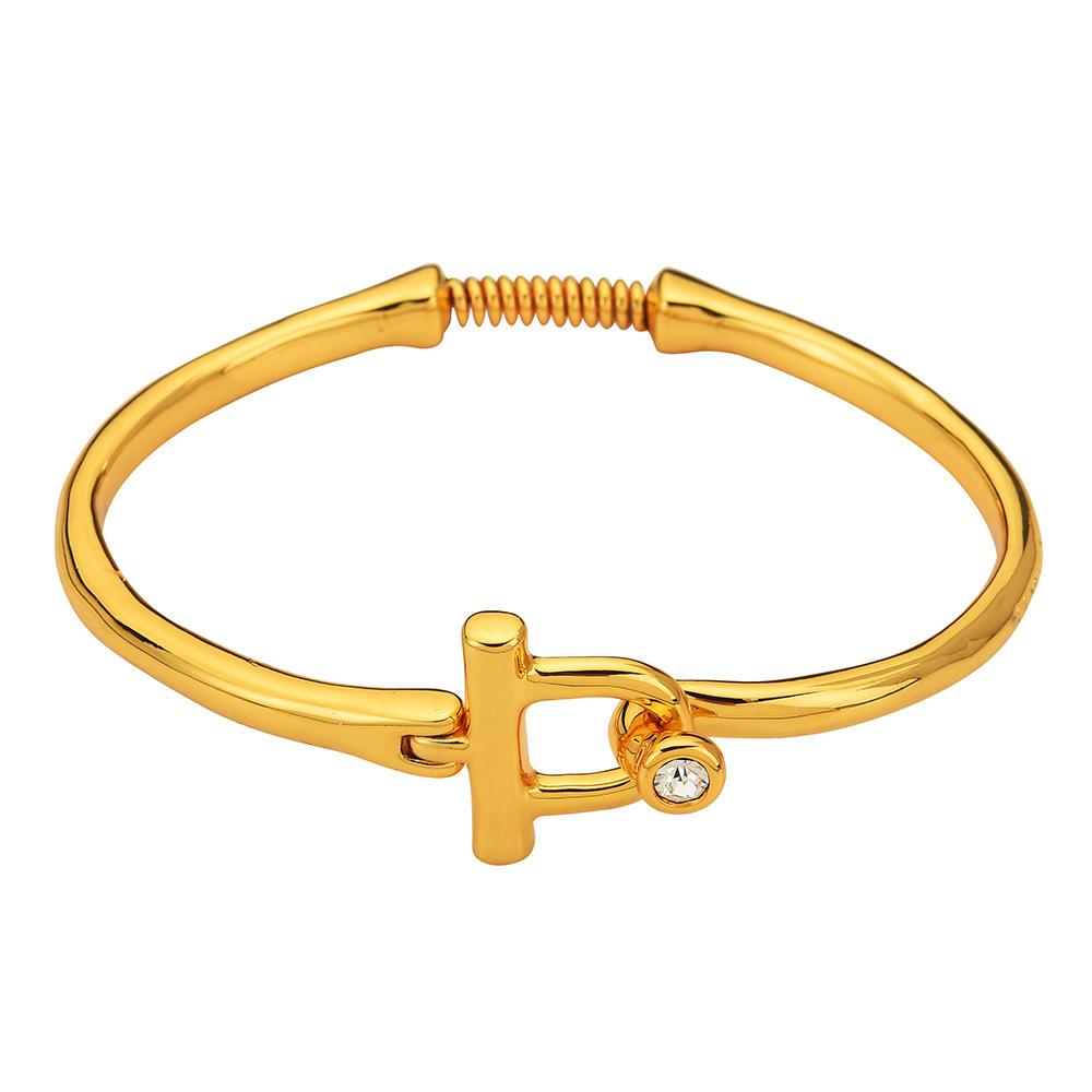 European and American Hand Jewelry, Simple, , Light Luxury, Fashionable Style, Curved Hook Spring Bracelet