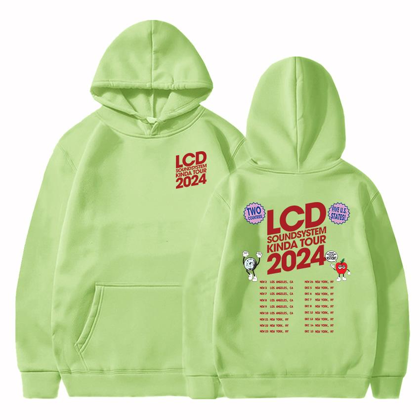LCD Soundsystem Электронная Рок-группа Худи 2024 Тур Графический Принт Свитшоты Женская Одежда Готика Хэви Метал Sudadera