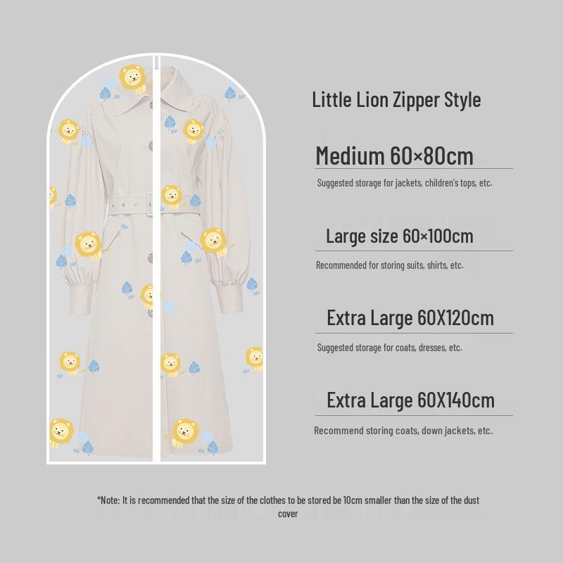 PEVA Clothes Dust Cover: Suit, Coat, and Jacket Storage Bag for Wardrobe and Travel