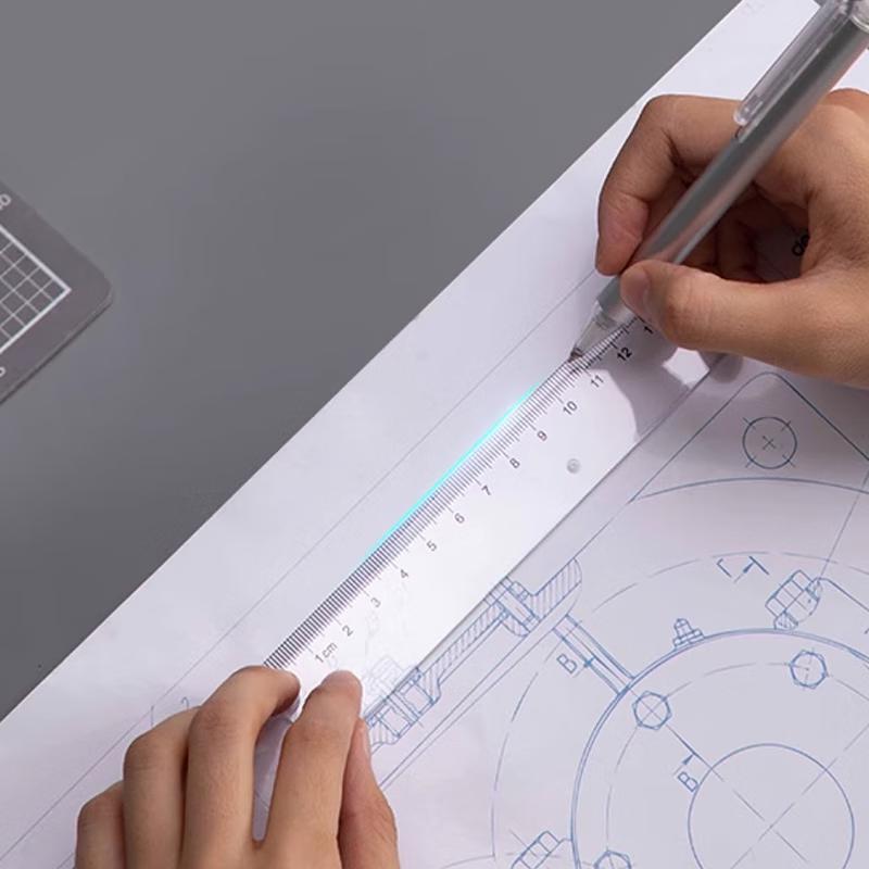 Deli 6220 20cm Transparent Straight Rulers (5-Pack)
