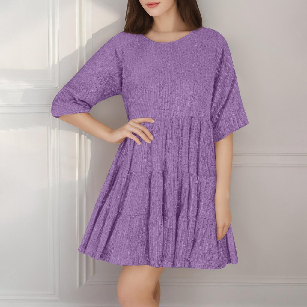 Женское модное однотонное платье с большим высоким воротом и длинными рукавами