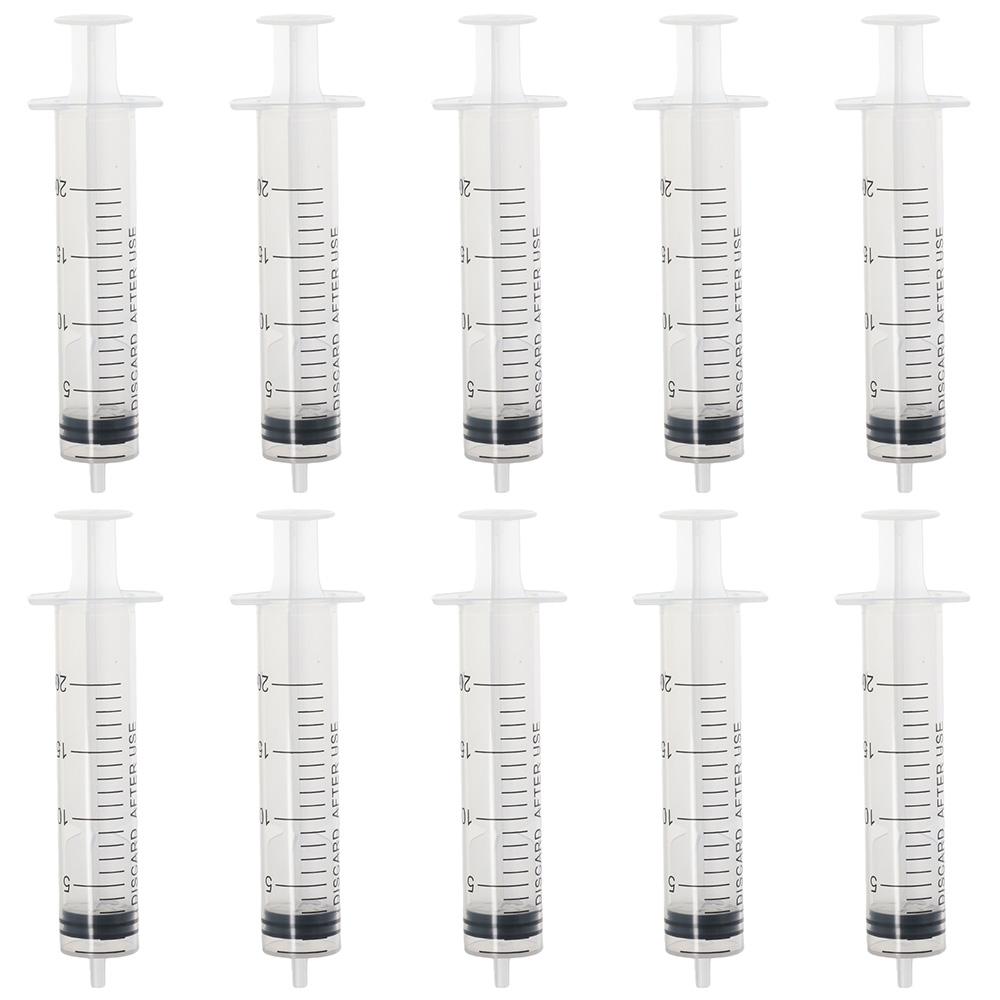 1/10pcs 20ml Plastic Syringe Syringes Reusable Pump Measuring Feeding Ink Big Syringe Hydroponics Nutrient Pet Feeder