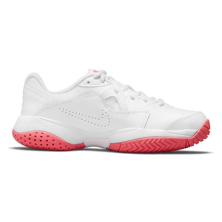 Nike Court Jr. Lite 2 Low-Top Tennis Shoes Pink / White Grade School (Unisex) Kids' Training Shoes CD0440 166