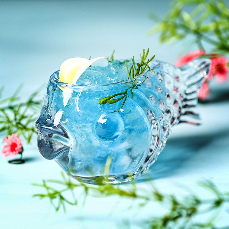 Mermaid Wine Glass – Creative Transparent Fish Cup, Irregular Cocktail Beer Mug, Unique Brandy Drinkware