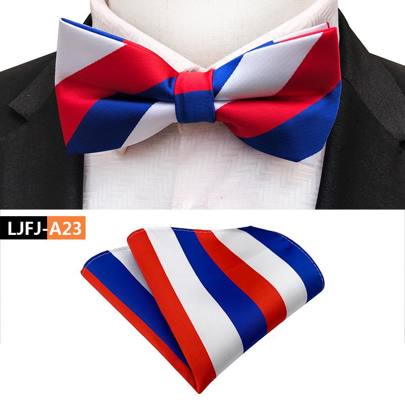 Модный трендовый галстук-бабочка плюс набор полотенец для кармана, свадебный галстук-бабочка для жениха и шафера