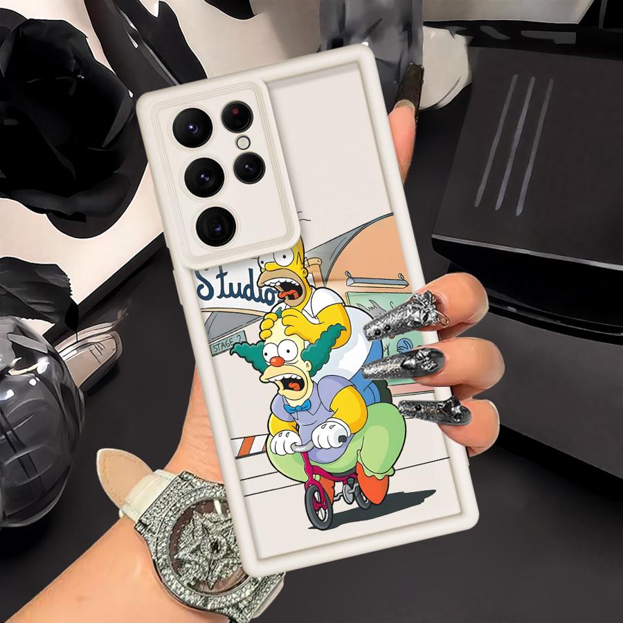 Чехол The Simpsons Homer Bart для Samsung Galaxy S25 S24 ultra S20 FE Note 20 Ultra S22 Plus S21 S25 S23 Чехол для телефона