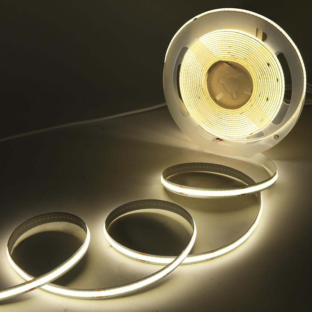 Motion Sensor COB Led Light Strip Battery 3mm 5mm 8mm PCB Width Under Bed Lamp For Cabinet Wardrobe Kitchen Stairs 1M 2M 4M 5M