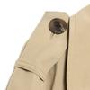 Womens Long Trench Coat Double Breasted Shoulder Belt Slim Fit Solid Color Casual Outerwear