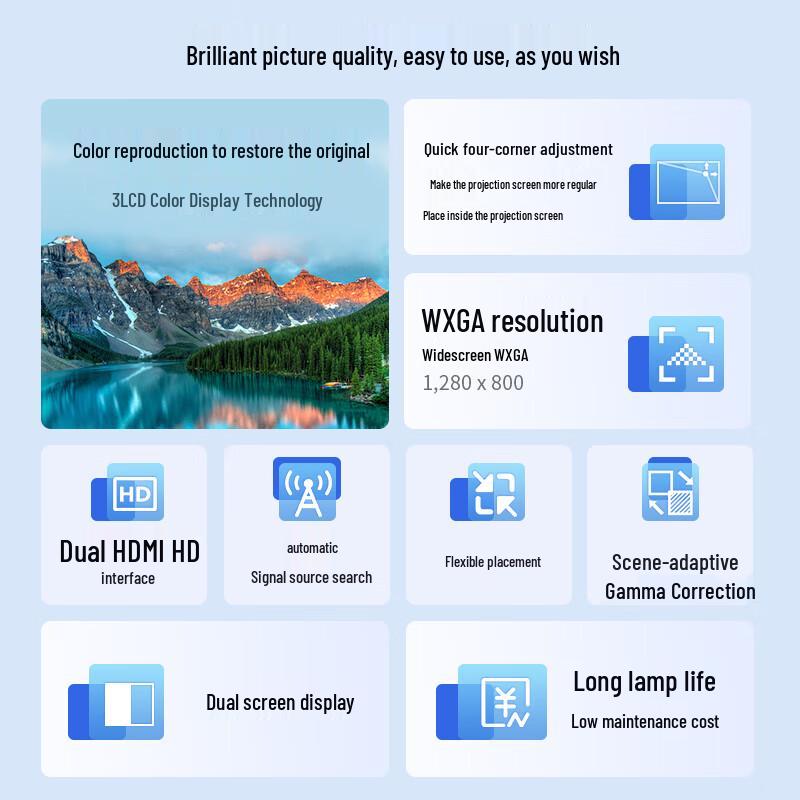 Epson CB-W55 3LCD Wireless Office Projector (CN version)